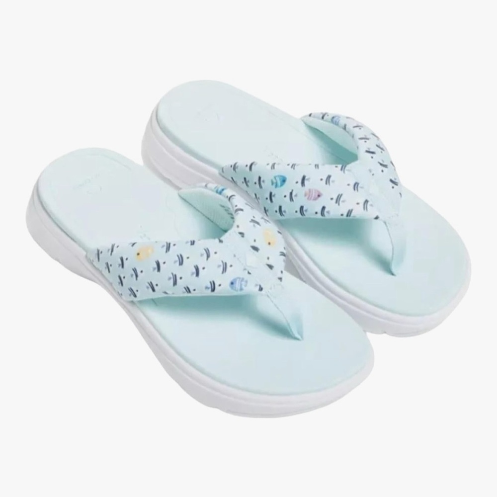 Vera Bradley Blue Sandals with Perforated Minimalist Design